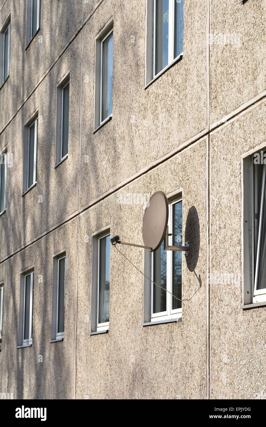 Facciata di una casa a Magdeburgo Foto Stock