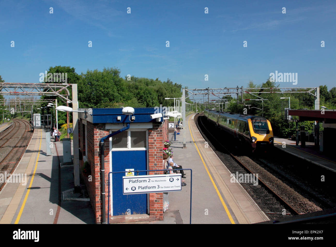 La stazione di Kidsgrove vicino a Stoke on Trent, Staffordshire Foto Stock