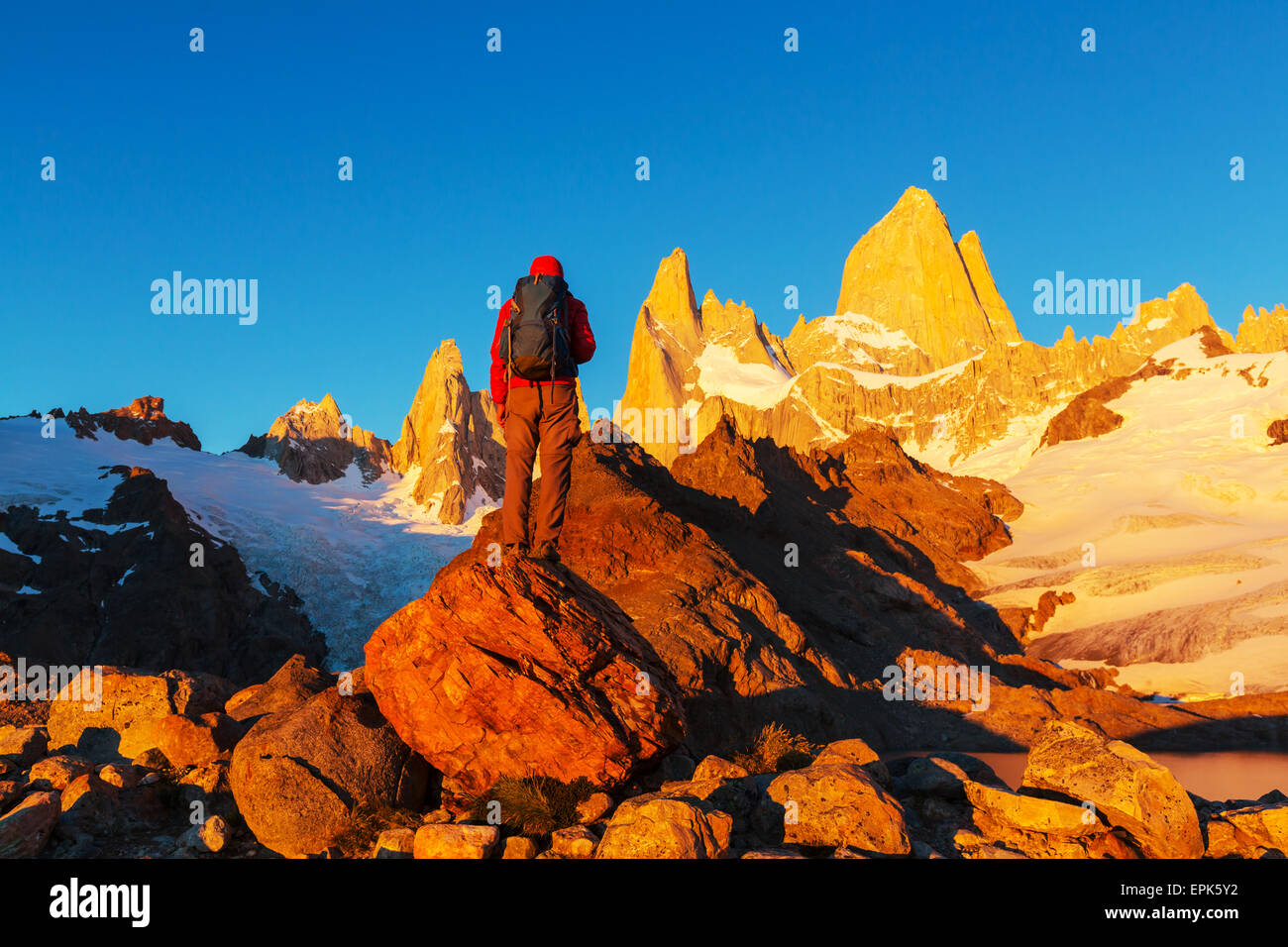 Escursione in Patagonia Foto Stock