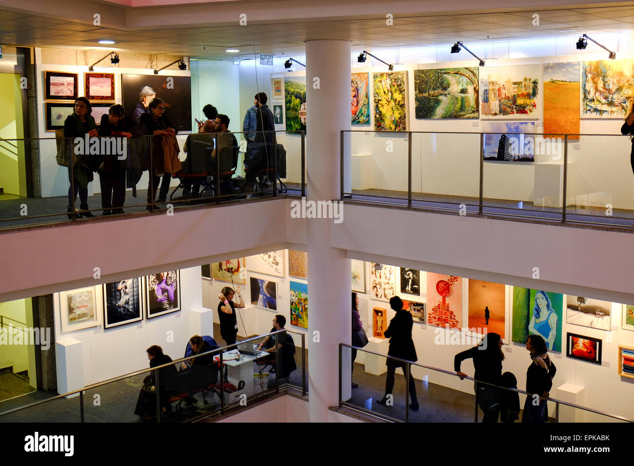 L annuale bank hapoalim mostra d'arte di Tel Aviv Foto Stock