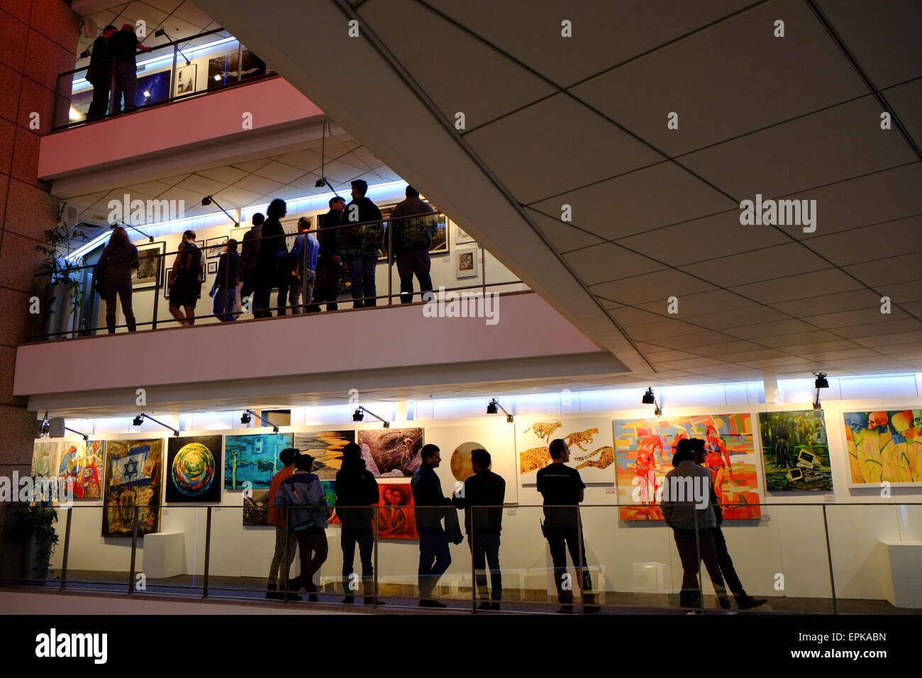 L annuale bank hapoalim mostra d'arte di Tel Aviv Foto Stock