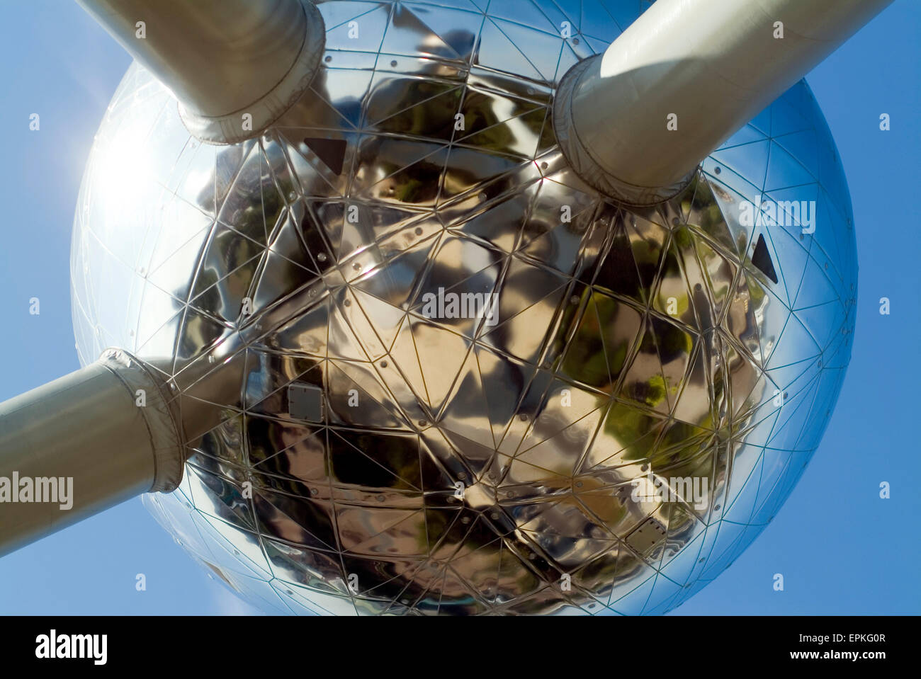 Atomium Worldfamous monumento di un ferro da stiro del nucleo atomico Bruxelles Belgio Europa Foto Stock