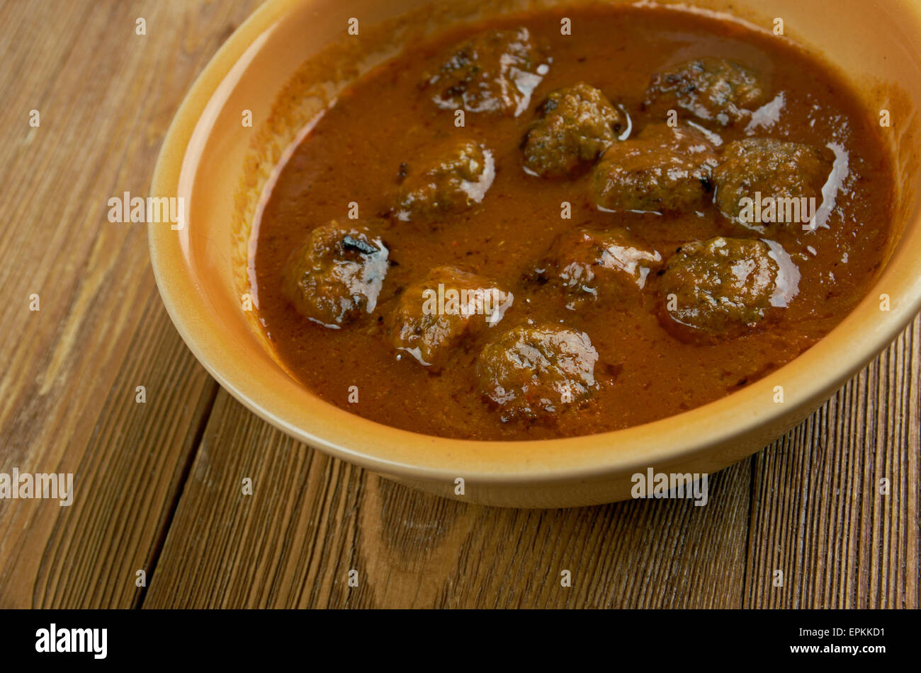 Moong dal kofta curry Foto Stock