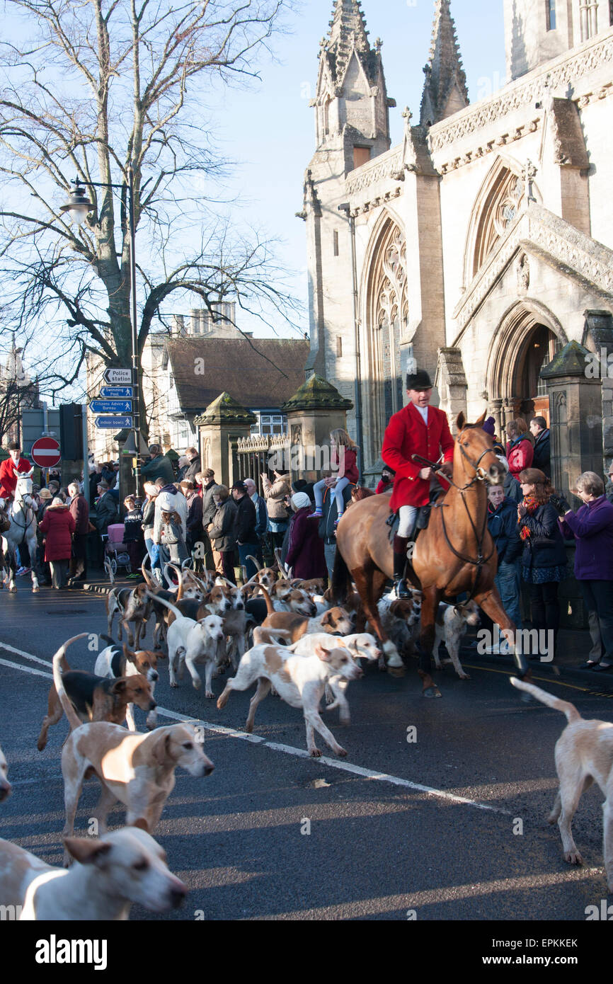 Boxing Day Hunt in Sleaford Foto Stock