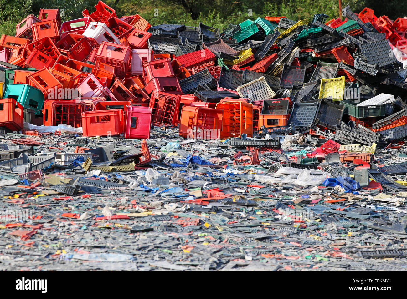 Riciclaggio di plastica Foto Stock