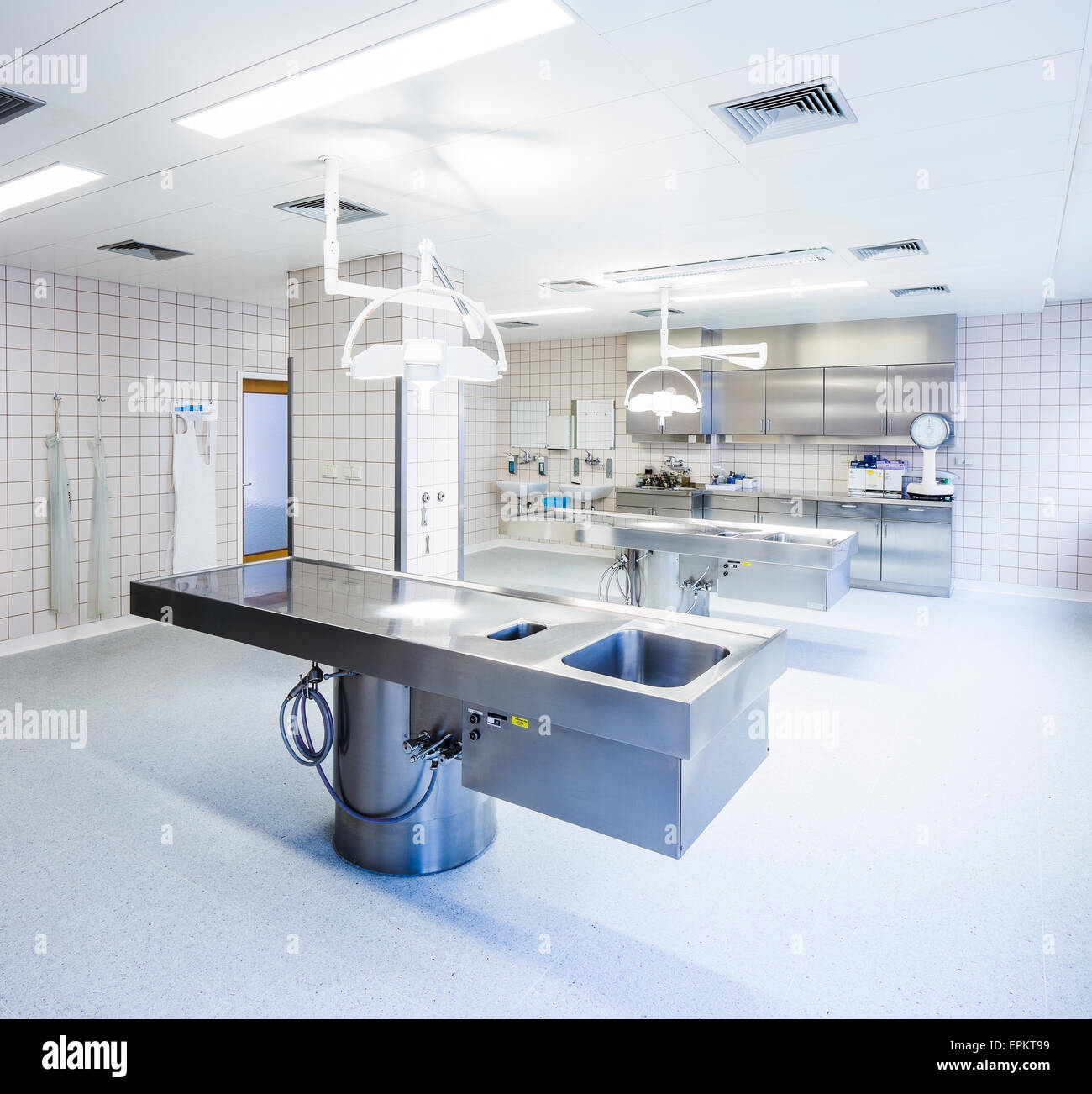 Sala di dissezione in ospedale Foto Stock