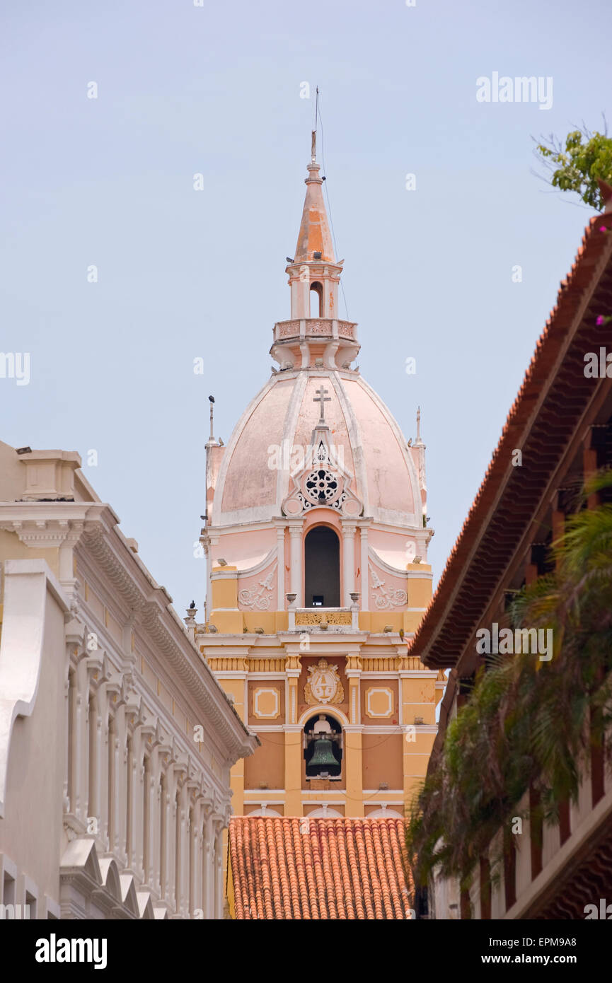La cupola della cattedrale (Duomo) de Cartagena a Cartagena, Colombia, Sud America Foto Stock