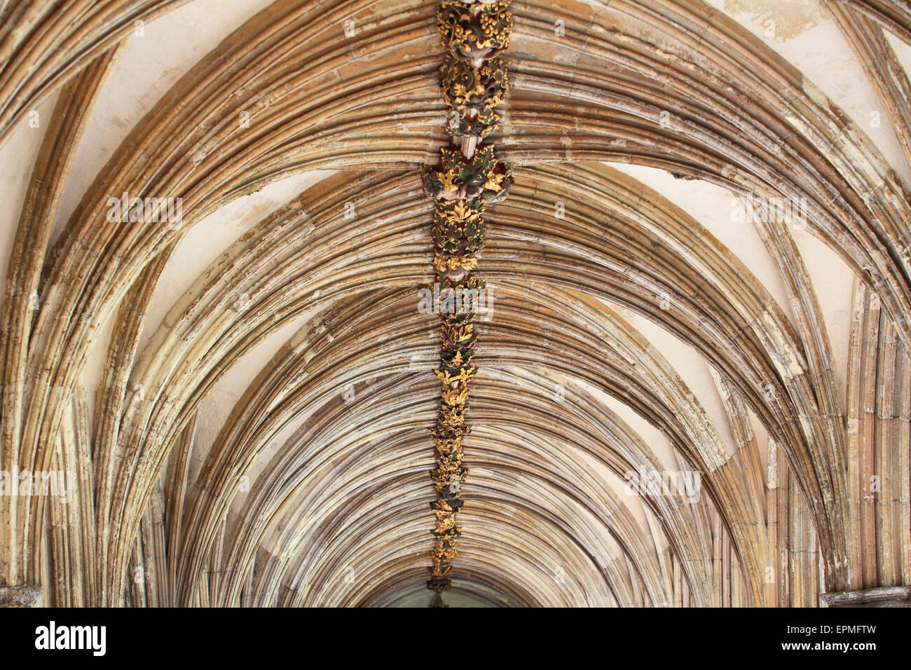 Arch modo Norwich Cathedral e Norwich, Norfolk, Regno Unito Foto Stock
