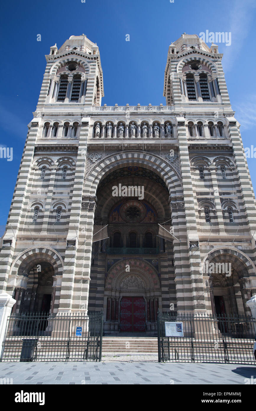 La cattedrale Bizantina La Major a Marsiglia, Francia Foto Stock