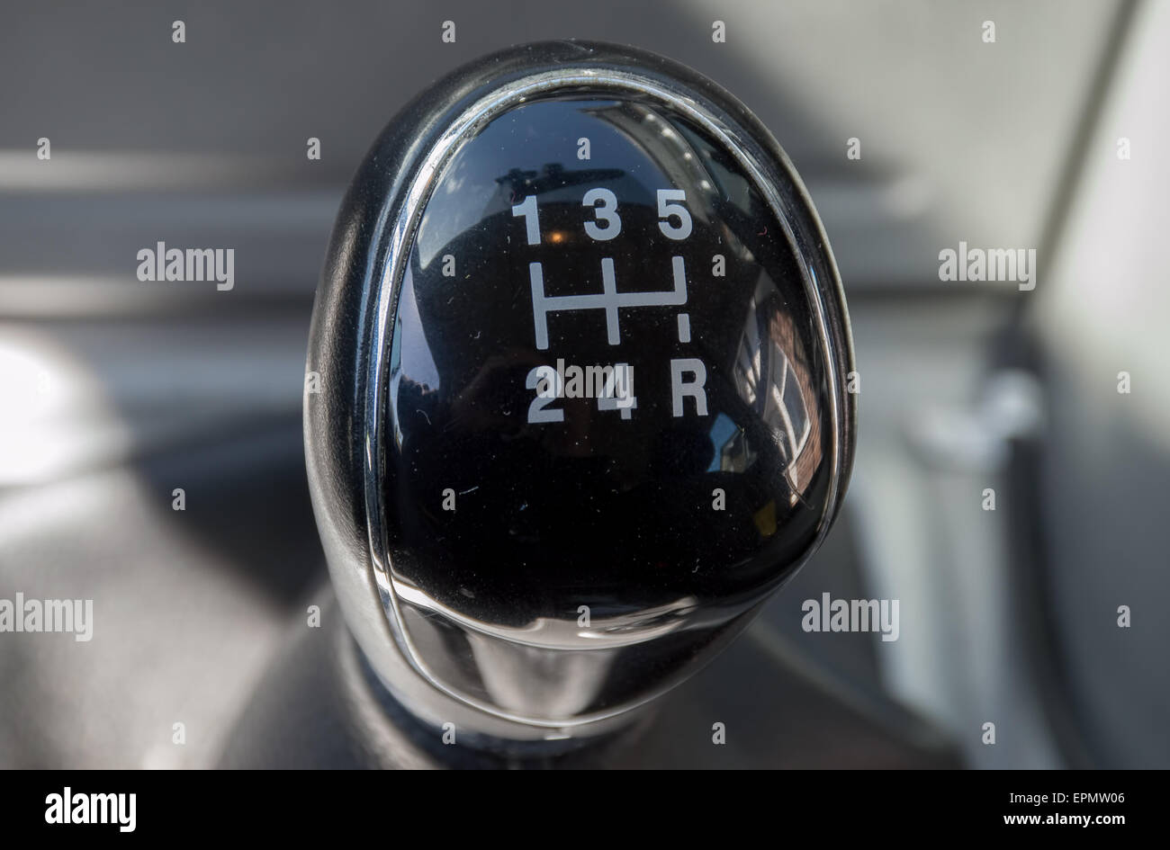 5 ingranaggio velocità stick con retromarcia Foto Stock