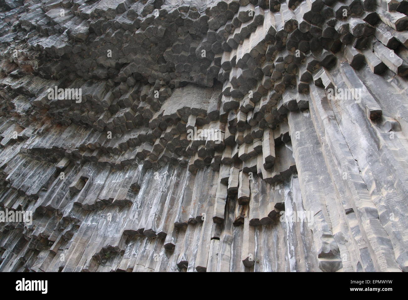 Unica meraviglia geologica sinfonia di pietre vicino a Garni, Armenia Foto Stock