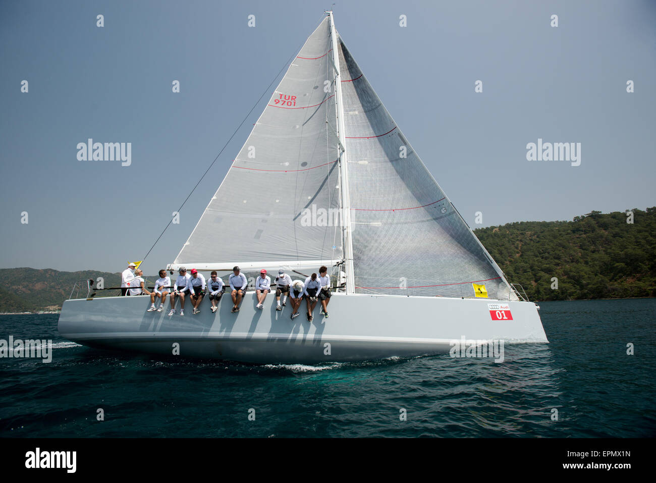 Vela gara di Göcek FETHIYE Turchia Foto Stock