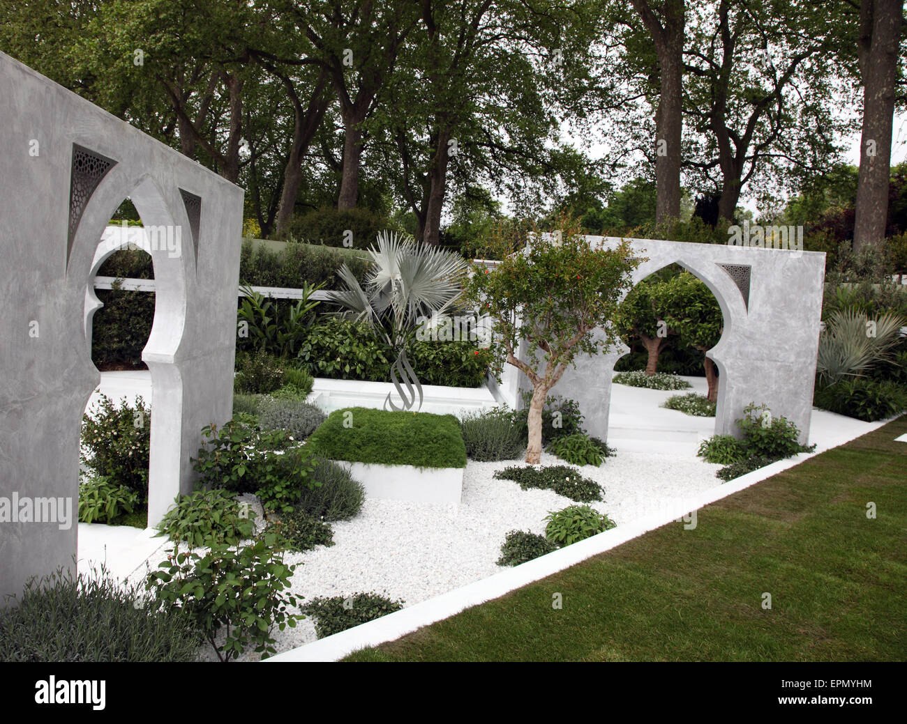 La bellezza dell'Islam, mostra giardino alla RHS Chelsea Flower Show 2015 da Kamelia Bin Zaal Foto Stock