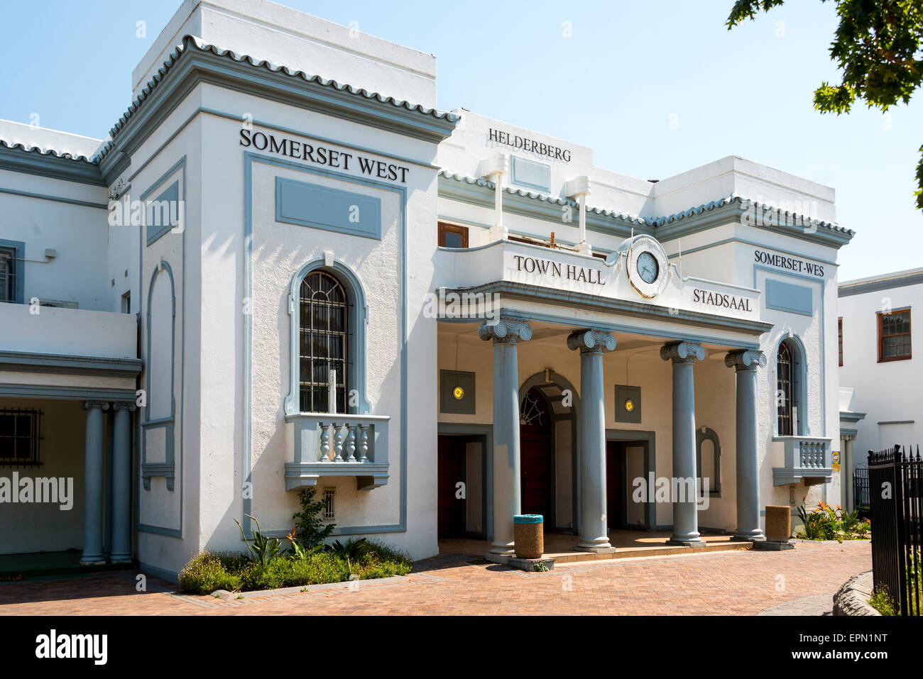 Town Hall, Main Street, Somerset West, Helderberg distretto, Cape Peninsula, Provincia del Capo occidentale, Repubblica del Sud Africa Foto Stock