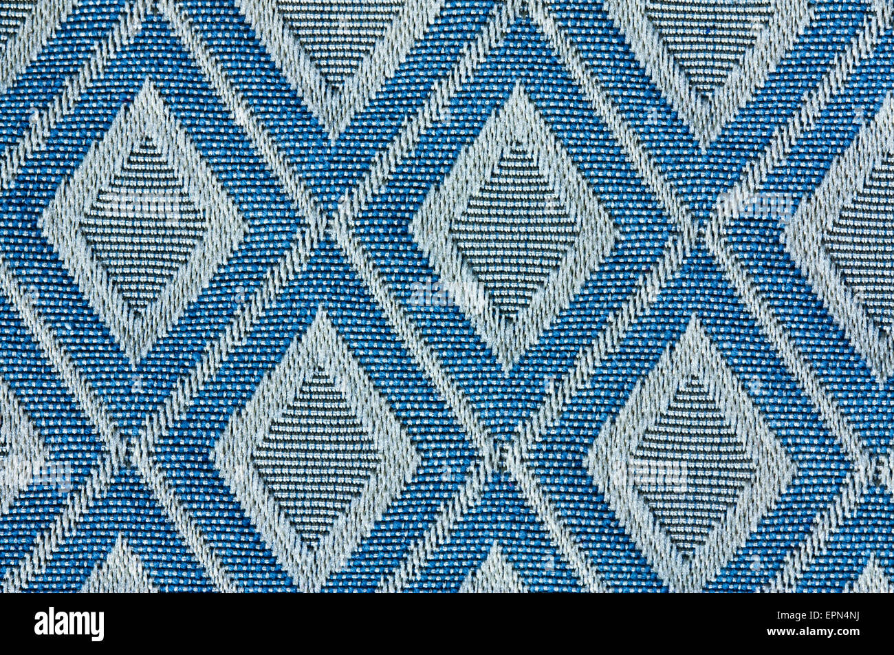 Un pezzo di tessuto con il diamante design patterns Foto Stock