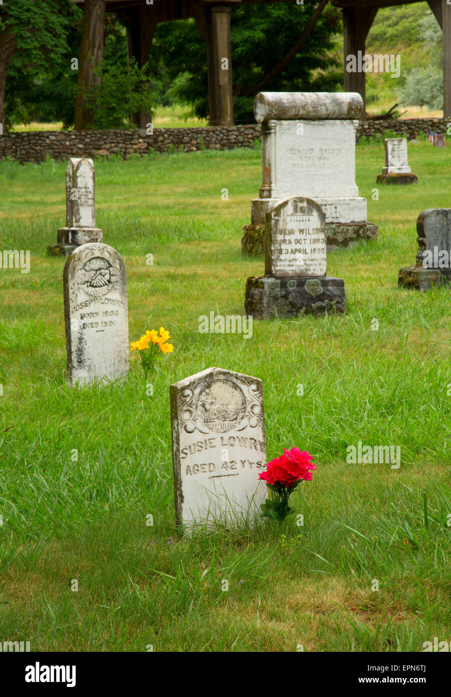 Spalding cimitero della missione, Nez Perce National Historic Park, Idaho Foto Stock