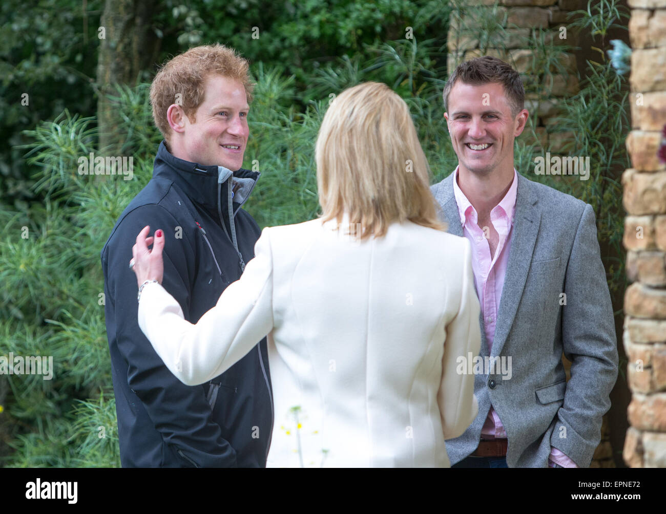 S.a.r. il principe Harry visiti la Sentebale "Speranza e Vunerabliity' giardino alla RHS Chelsea Foto Stock
