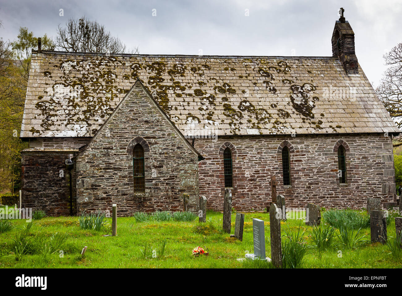 Chiesa della Santa Trinità, vicino a Seathwaite in Dunnerdale, Lake District, Cumbria Foto Stock