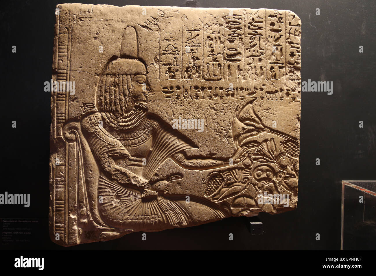 Arte Egizia Stele dalla tomba di Menfi. Xviii dinastia, 1300-1350 A.C. Musei Vaticani. Foto Stock