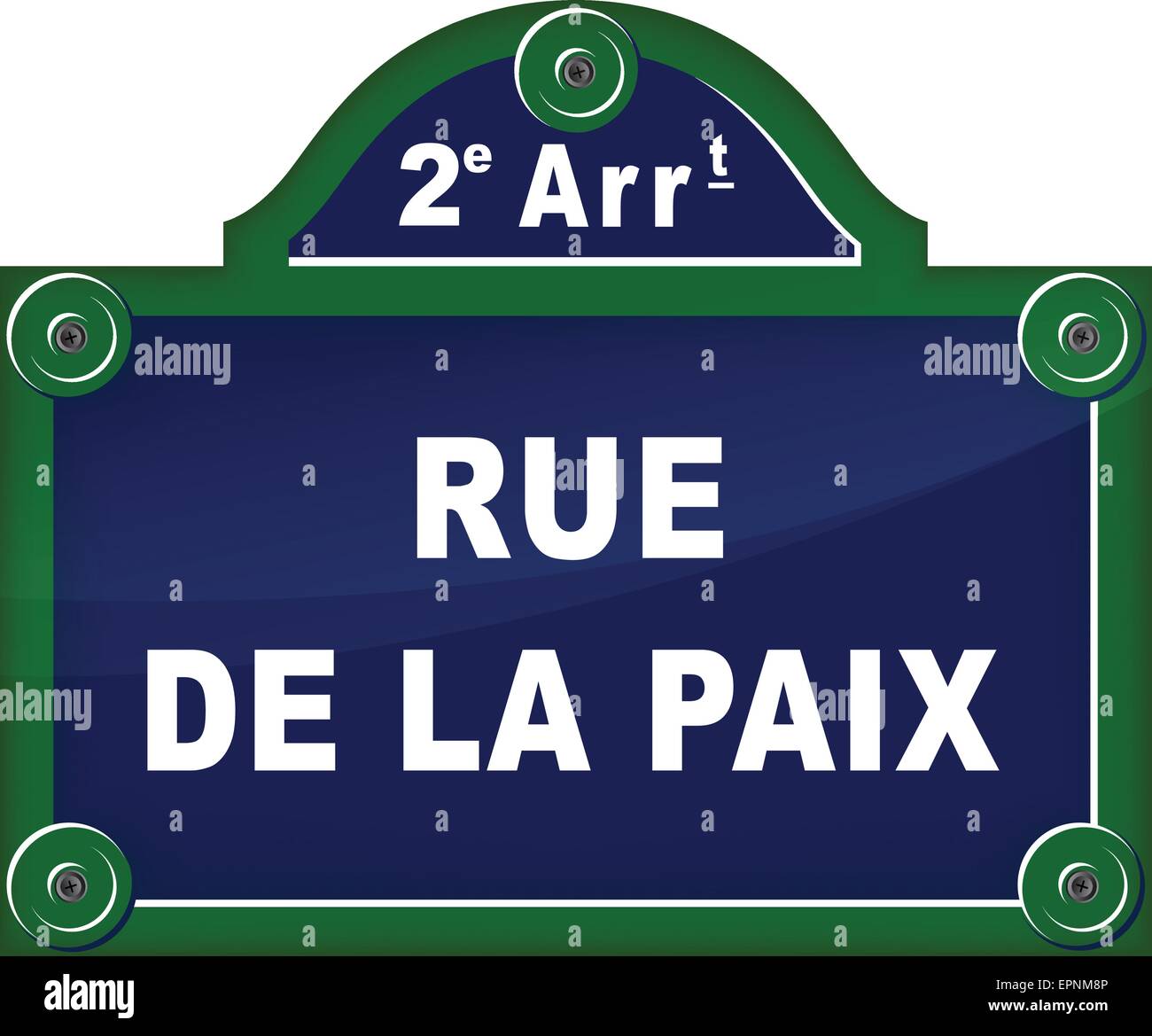 Traduzione in francese per la strada della pace segno blu Illustrazione Vettoriale