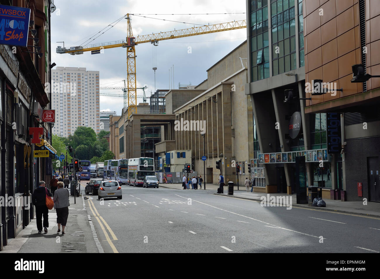 Renfrew Street e Killermont Street Theatreland Central Glasgow Scotland Regno Unito Foto Stock