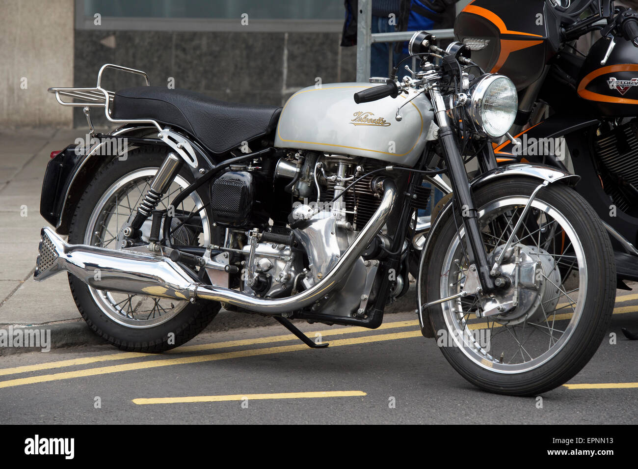Vintage Velocette Venom Thruxton motocicletta. Classic british bike Foto Stock