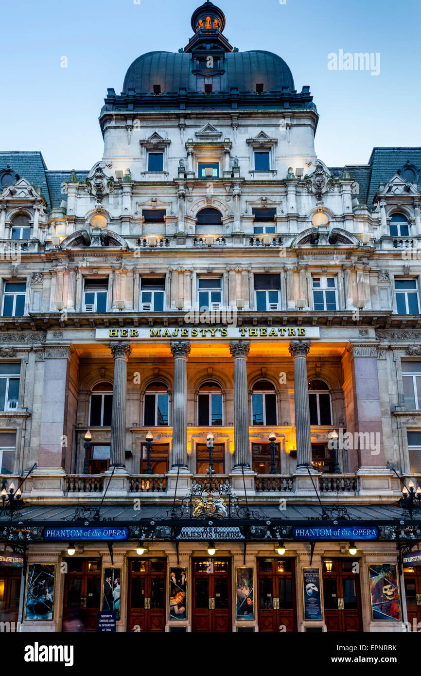 Her Majesty's theatre, Haymarket, Londra, Inghilterra Foto Stock