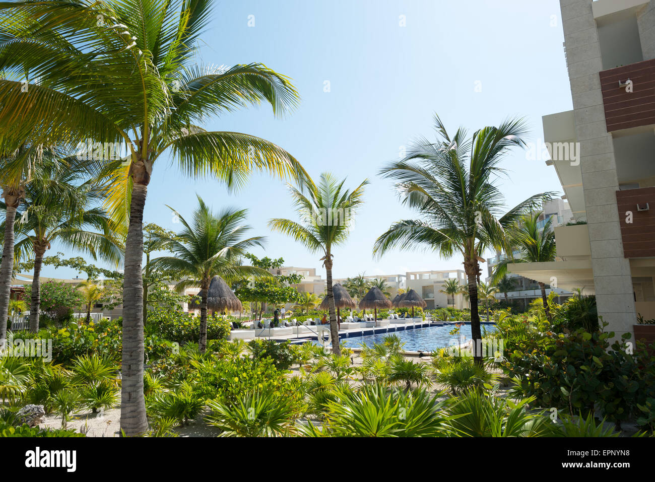L amata Hotel Playa Mujeres, Messico, si trova appena a nord di Cancun. Si tratta di un lusso all-inclusive beach resort di proprietà del gruppo di eccellenza. Foto Stock