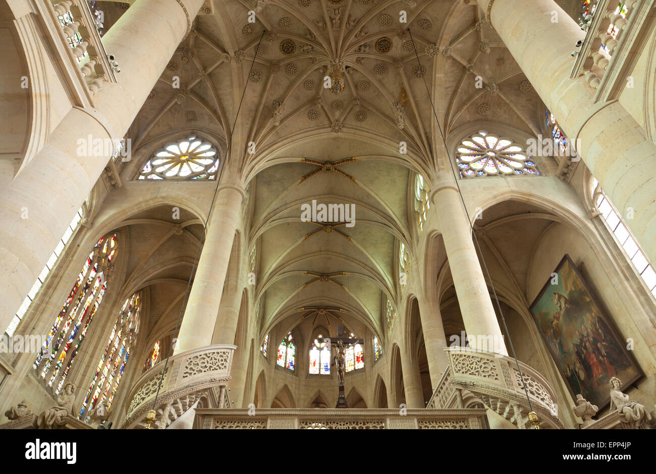 La chiesa di Saint-Etienne-du-Mont, Parigi, Francia. Foto Stock