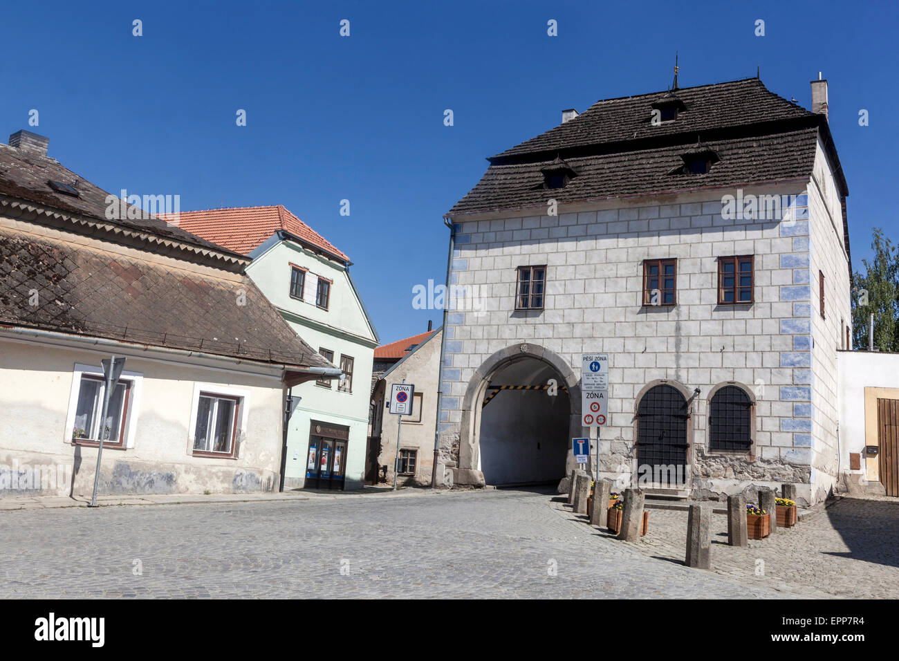 Telc Upper Gate Telc Repubblica Ceca Europa Foto Stock