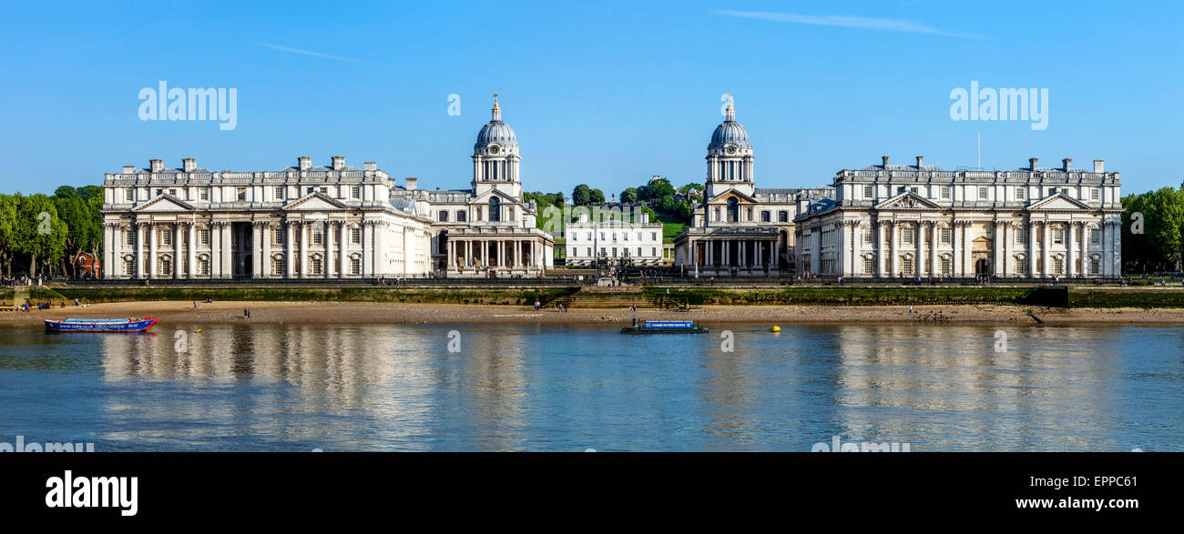 La Old Royal Naval College di Greenwich, Londra, Inghilterra Foto Stock