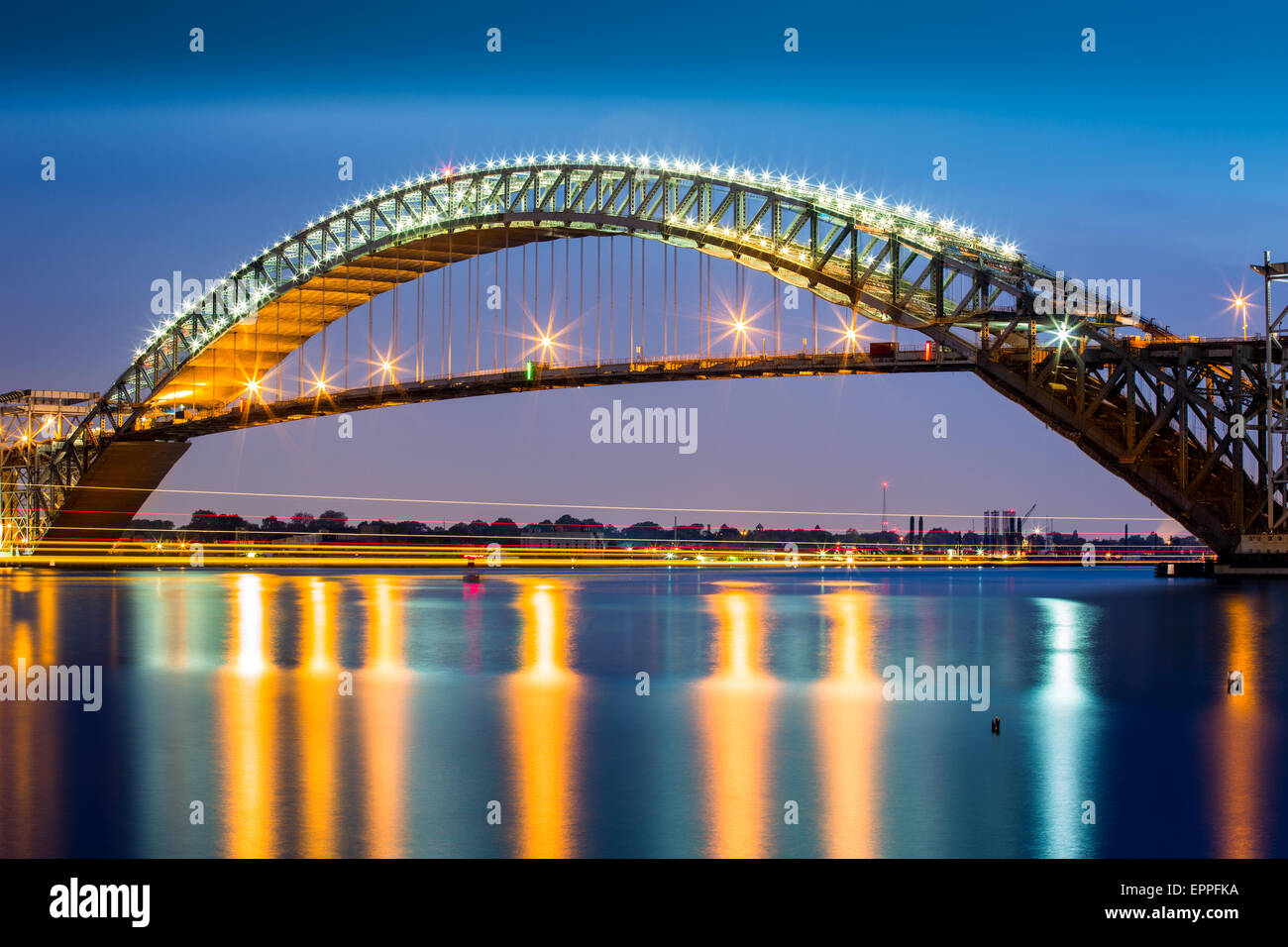 Bayonne Bridge al tramonto Foto Stock