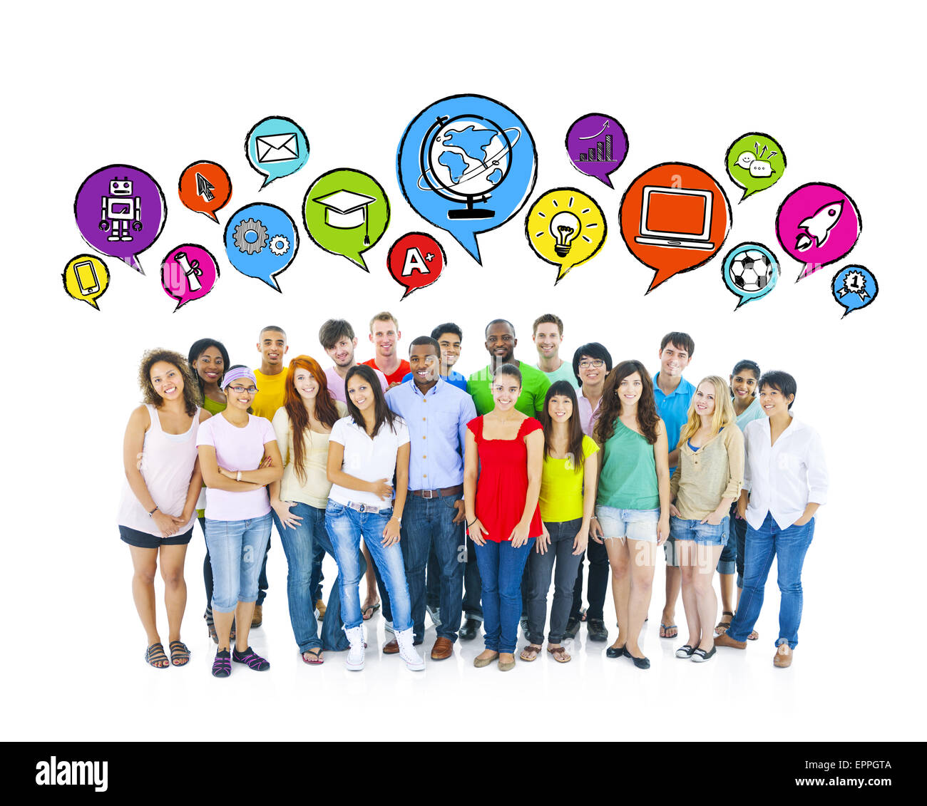 Social networking e comunicazioni Foto Stock