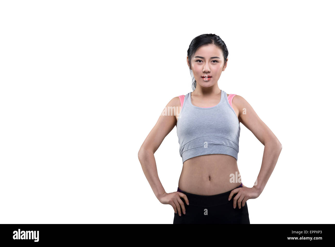 Ritratto di giovane atleta femminile Foto Stock