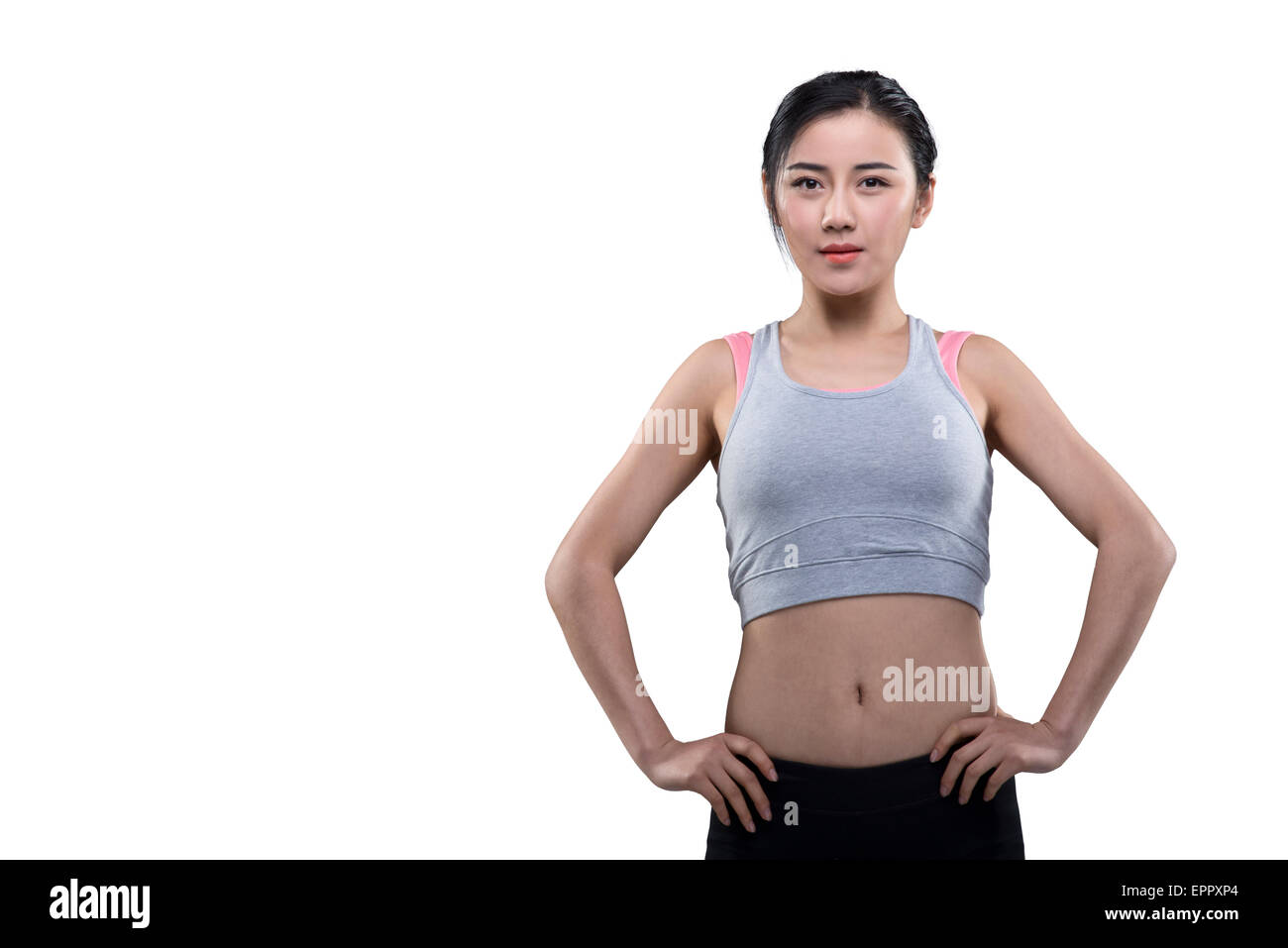 Ritratto di giovane atleta femminile Foto Stock