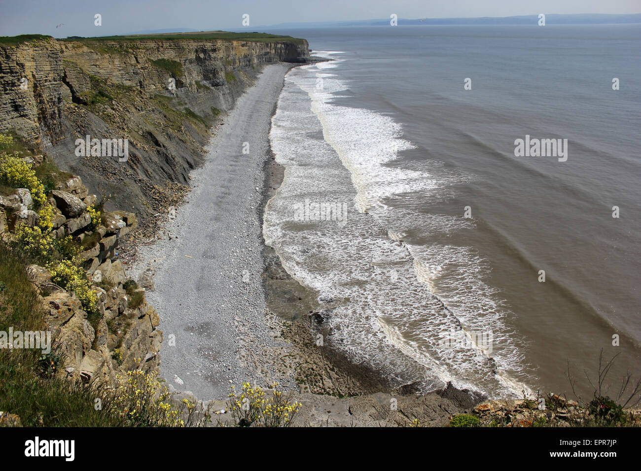 Costa del patrimonio a Wick Beach, Vale of Glamorgan Foto Stock