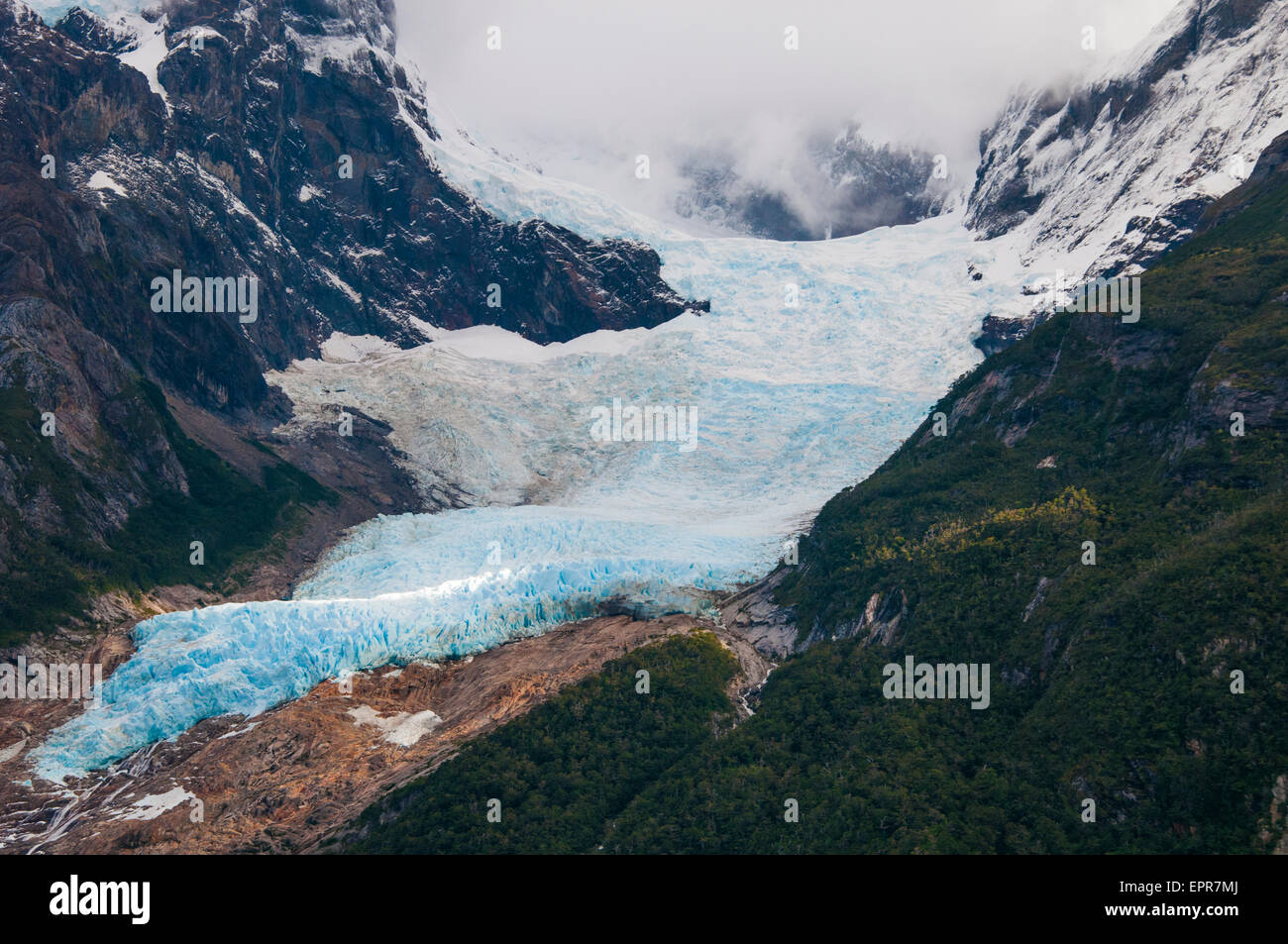 Il ghiacciaio Balmaceda, Bernardo O'Higgins National Park, Patagonia meridionale del Cile Foto Stock