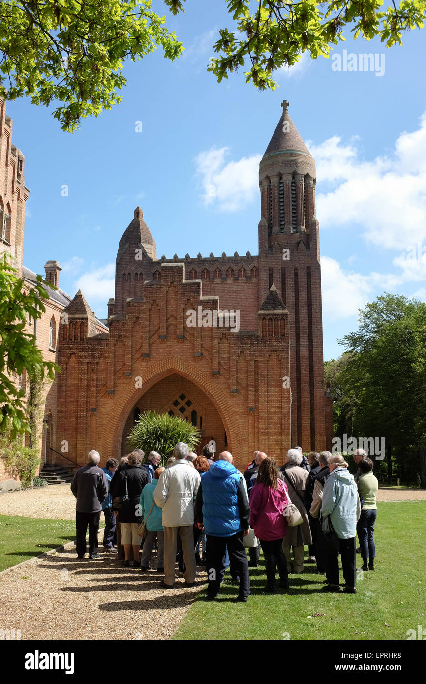 Quarr Abbey, Isola di Wight in Inghilterra. Foto Stock