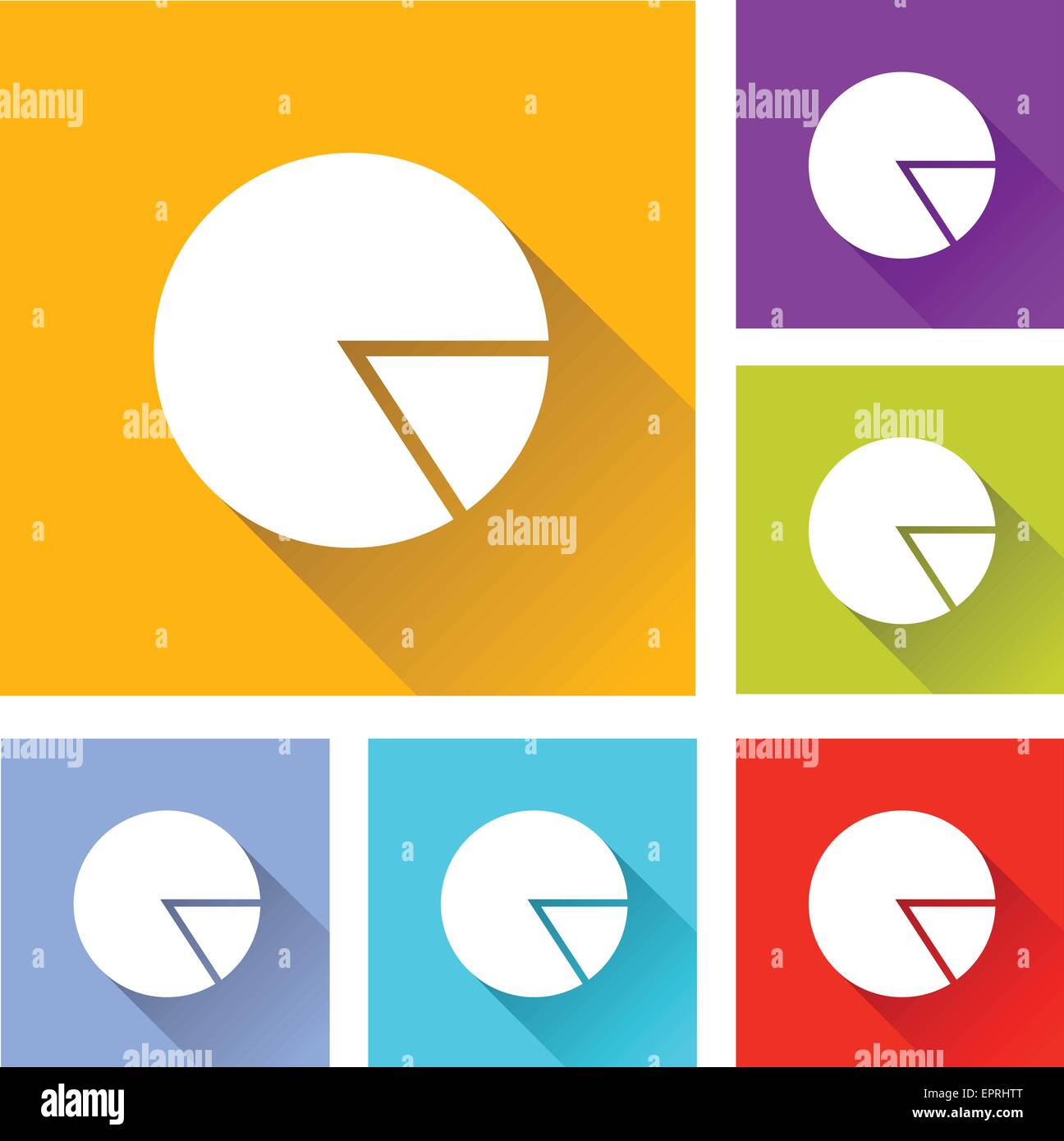 Illustrazione di design piatto impostare le icone per torta Illustrazione Vettoriale