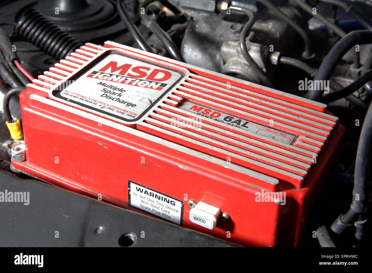 MSD aftermarket car motore elettronico di accensione unità di controllo ECU  Foto stock - Alamy
