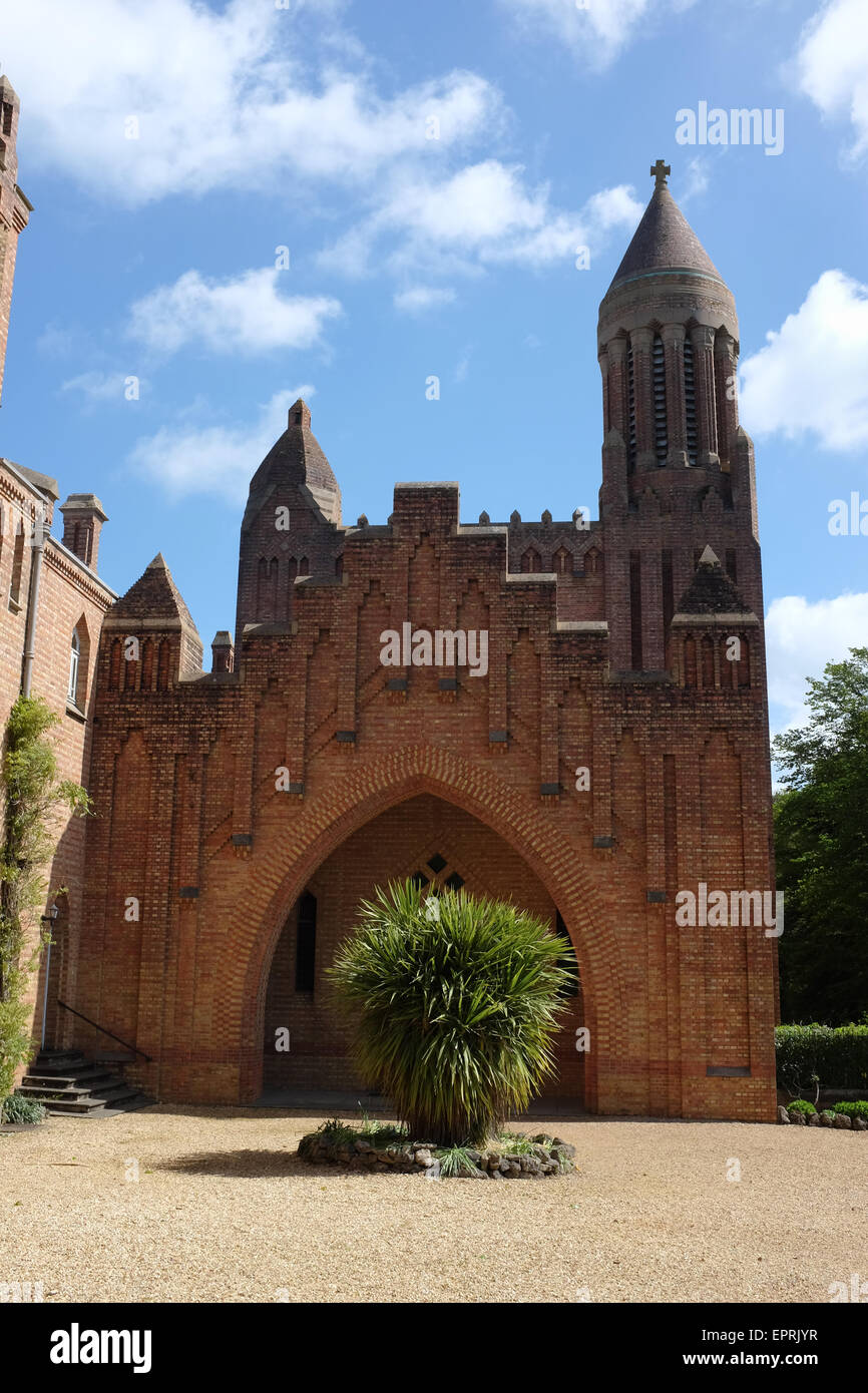 Quarr Abbey, Isola di Wight in Inghilterra. Foto Stock