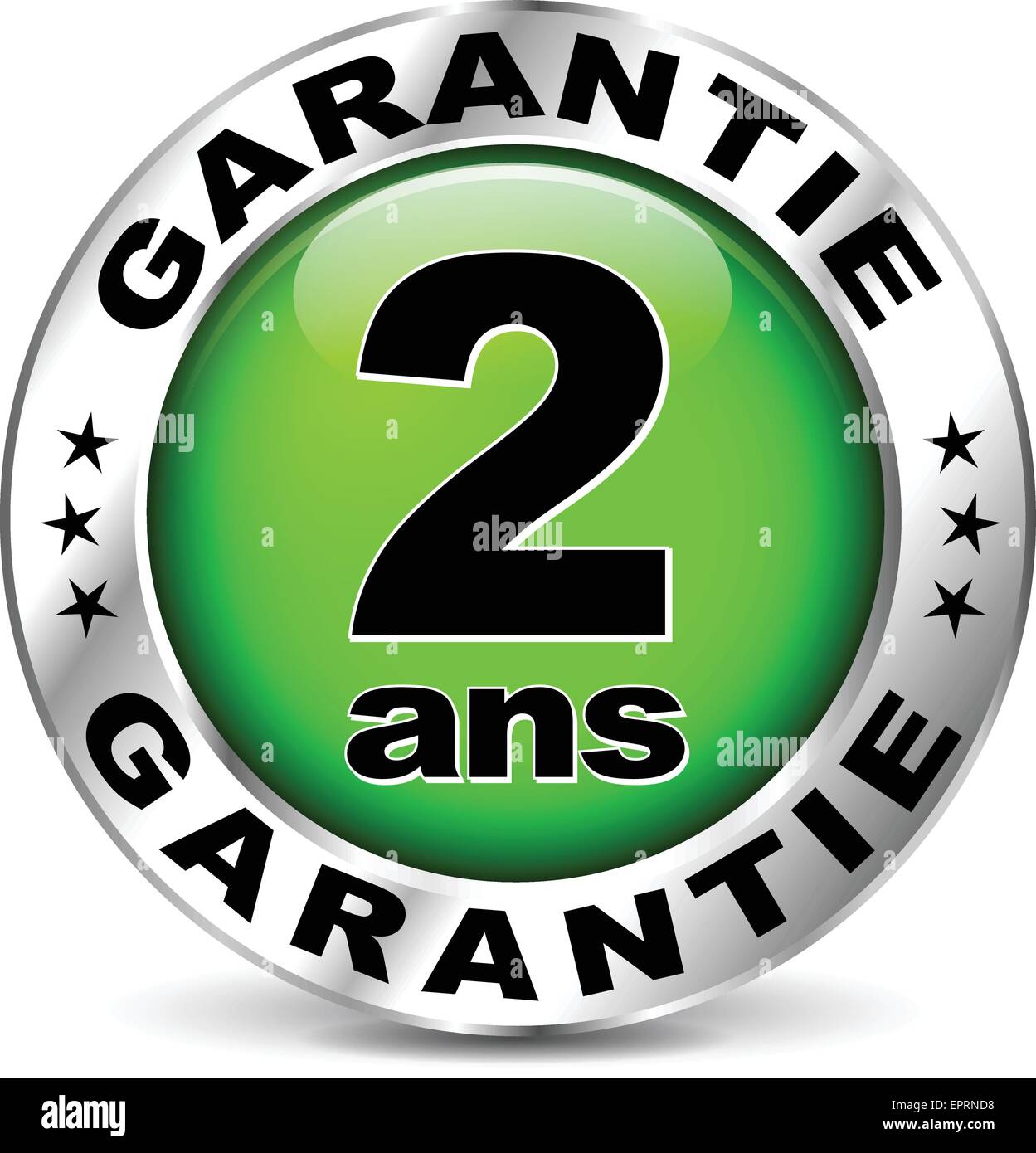 Illustrazione della garanzia verde icona ( traduzione in francese ) Illustrazione Vettoriale