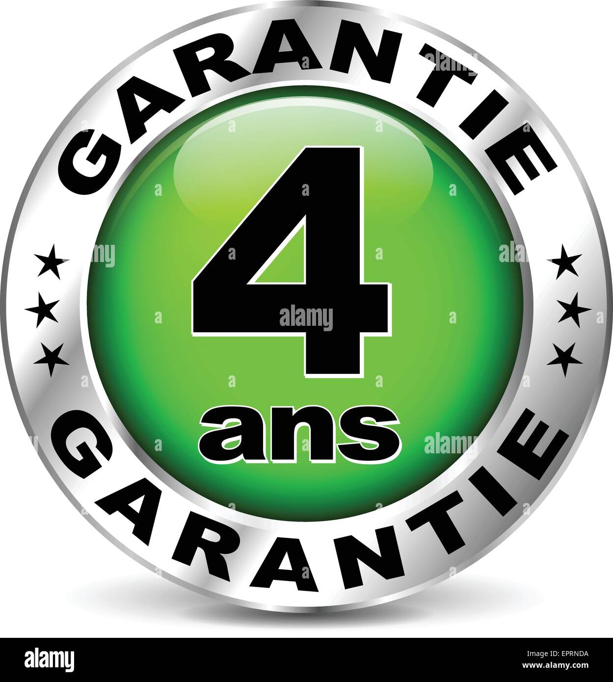 Illustrazione della garanzia verde icona ( traduzione in francese ) Illustrazione Vettoriale