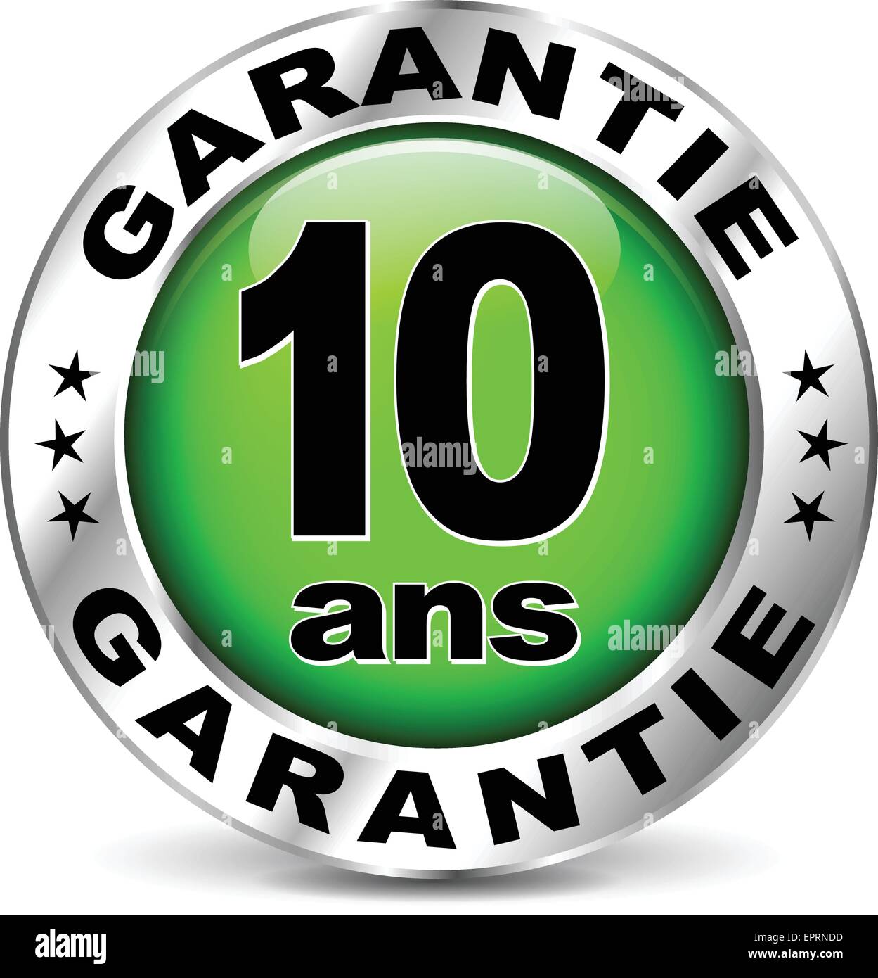 Illustrazione della garanzia verde icona ( traduzione in francese ) Illustrazione Vettoriale