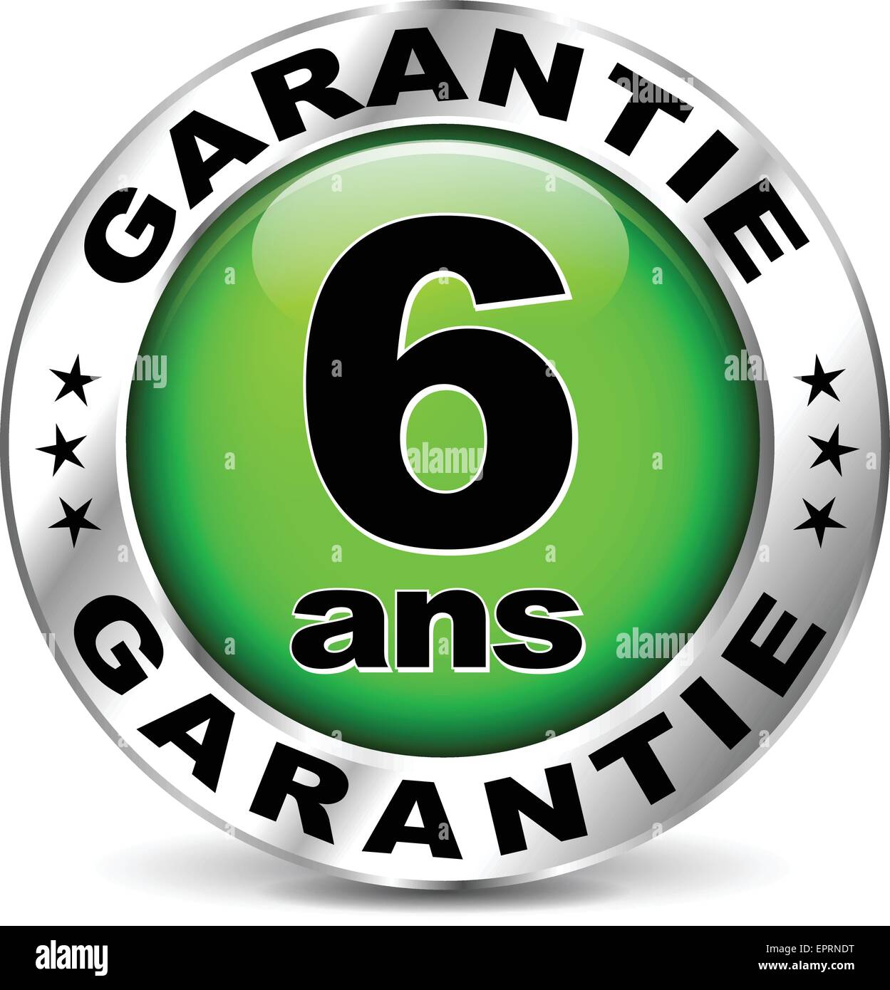 Illustrazione della garanzia verde icona ( traduzione in francese ) Illustrazione Vettoriale