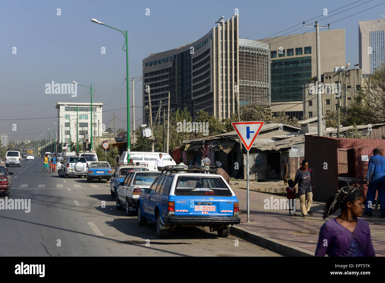 Etiopia, Addis Abeba, la costruzione della nuova Unione Africana edificio dalla società cinese / AETHIOPIEN, Addis Abeba, Neubau Gebaeude der Afrikanischen Union durch eine chinesische Baufirma Foto Stock