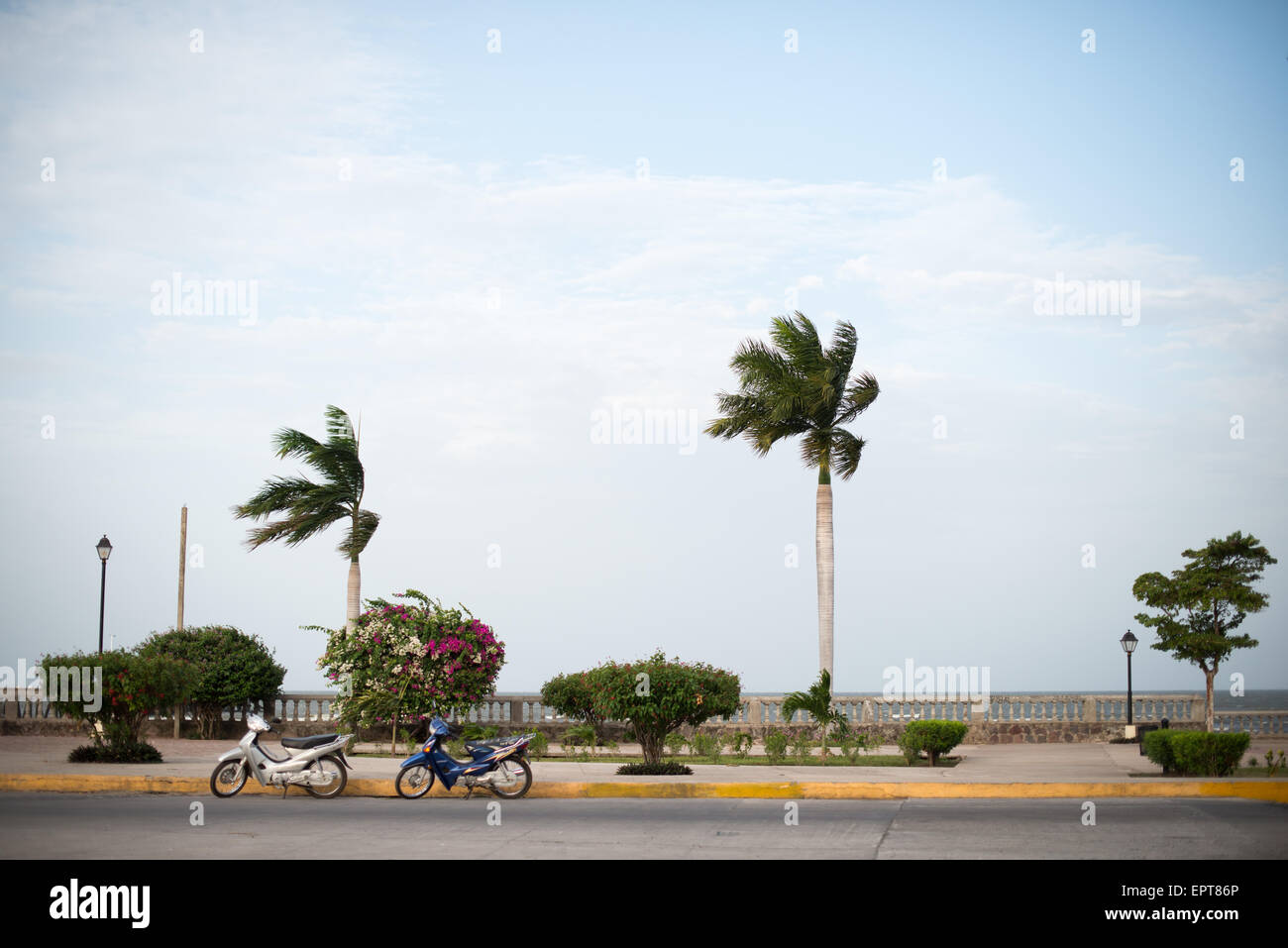 GRANADA, Nicaragua - il lungolago lungo il Lago Nicaragua accanto a Granada. Foto Stock