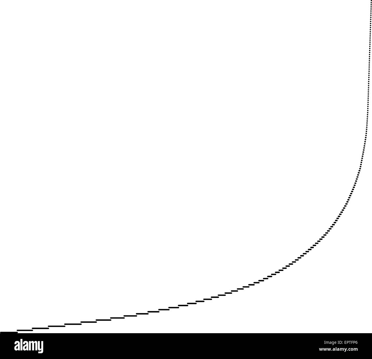 Scale di colore nero in avvicinamento al cielo. Illustrazione Vettoriale