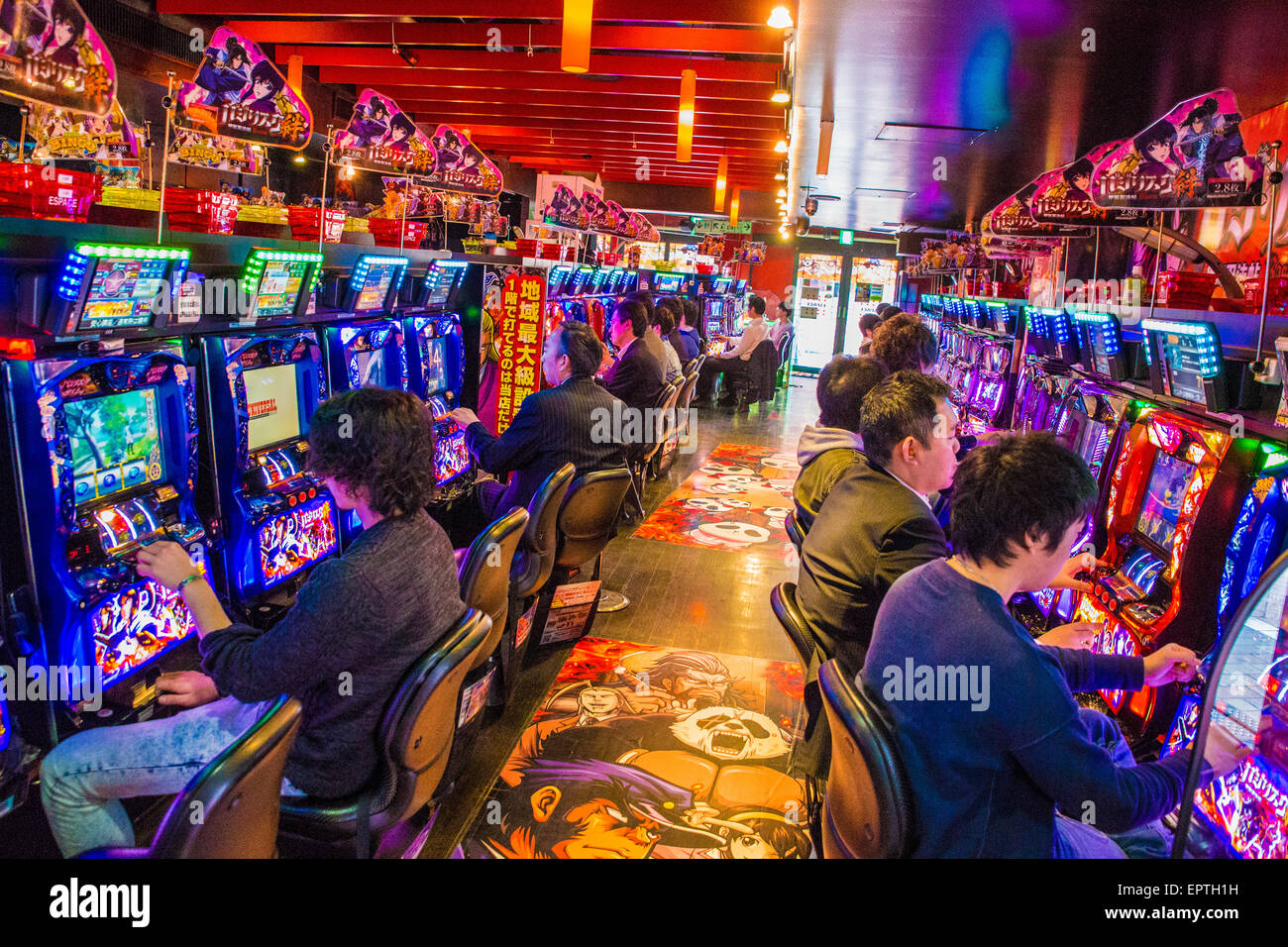 Pachinko, gioco d'azzardo giapponese arcade Foto Stock