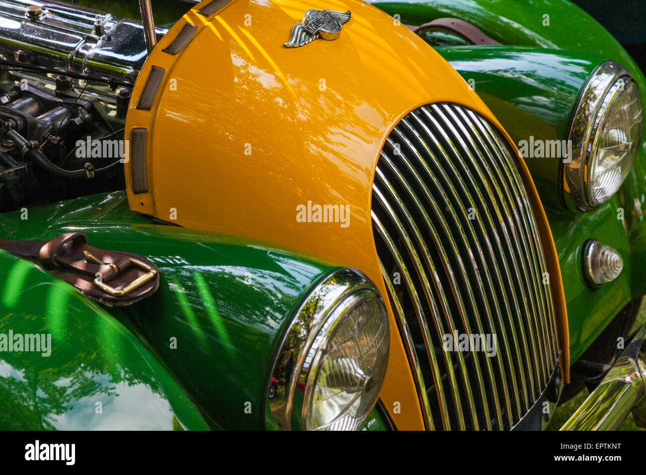 Immagine astratta di una Morgan 4 antico britannico vettura sportiva Foto Stock